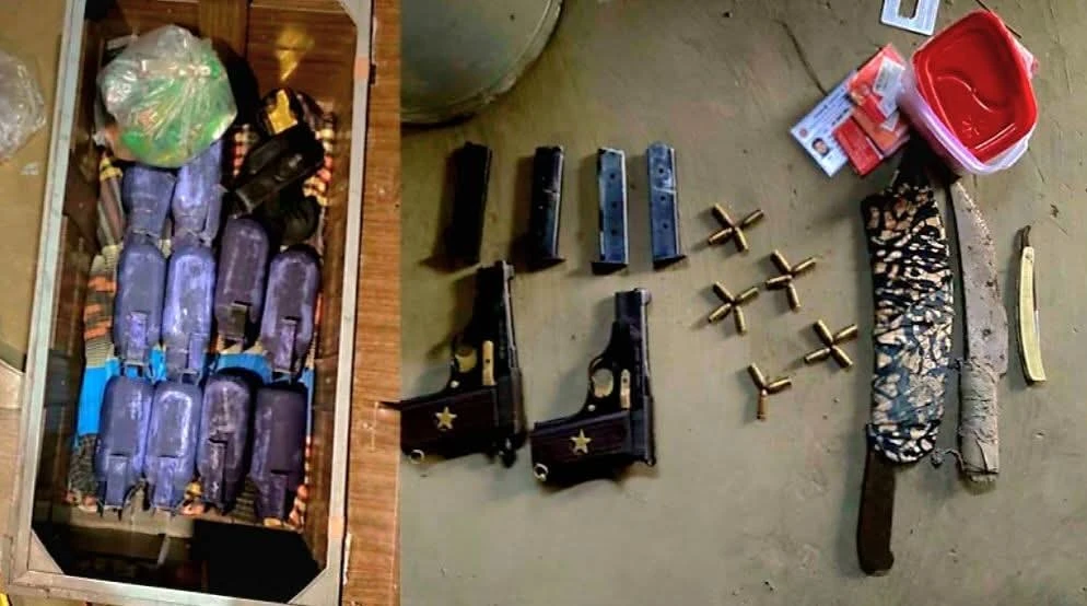 বাঘারপাড়ায় যৌথ বাহিনীর অভিযানে গ্রেনেড ও বিদেশি পিস্তল উদ্ধার