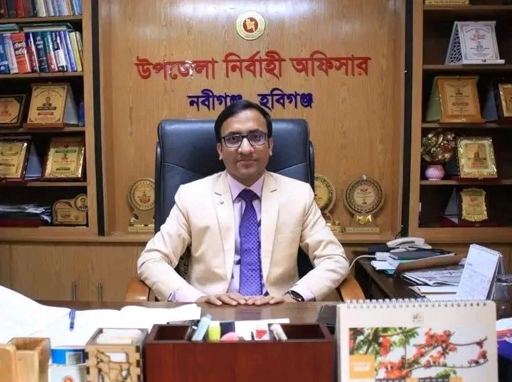 প্রশাসনিক দক্ষতায় হবিগঞ্জ জেলার শ্রেষ্ঠ ইউএনও নবীগঞ্জের রুহুল আমিন